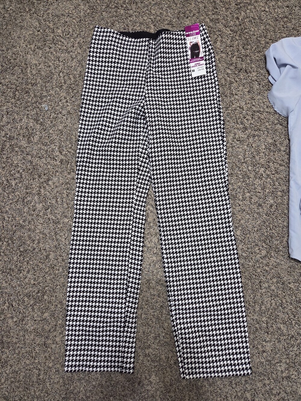 Peter Nygard Black and White Houndstooth Trousers